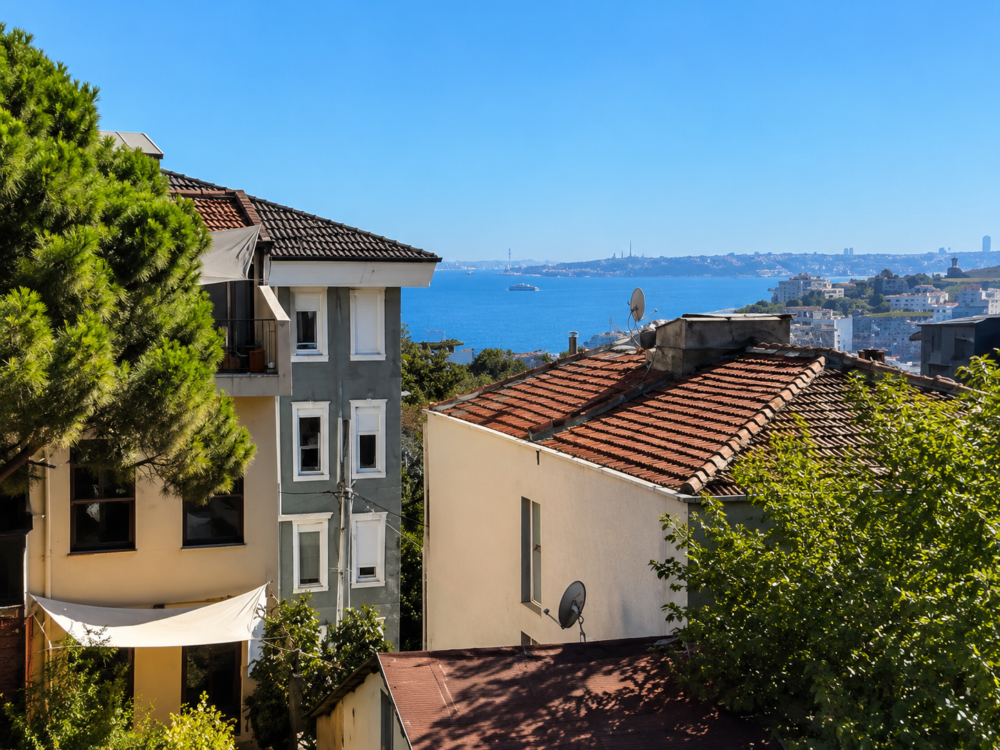Ortaköy’de tam Boğaz manzaralı dubleks daire
