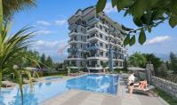 AL-881-5, Alanya İshaklı'da Dağ Manzaralı Zengin Sosyal Olanaklara Sahip 120 m² Daireler