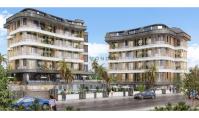 AL-1439-4, Alanya Oba'da Dağ Manzaralı Zengin Sosyal Olanaklara Sahip 50 m² Daireler