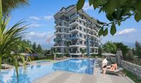 AL-881-6, Alanya İshaklı'da Dağ Manzaralı Zengin Sosyal Olanaklara Sahip 120 m² Daire