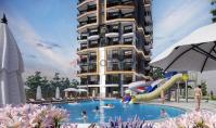 AL-965-4, Alanya Mahmutlar'da Dağ Manzaralı Zengin Sosyal Olanaklara Sahip 50 m² Daire