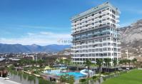 AL-919-5, Alanya Mahmutlar’da Dağ Manzaralı, Geniş Teraslı ve Birinci Sınıf Spa Olanaklarına Sahip Muhteşem 6 Odalı Çatı Katı Daire