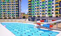 AL-1879, 5. katta, balkonlu, mobilyasız yeni 1+1 daire (55 m²), aqua parklı büyük havuz, sauna ve spor salonu – Avsallar