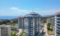 AL-1894, Avsallar'da, denize 450 m uzaklıkta, kapalı havuz, hamam ve saunaya sahip, oturma izni almaya hazır 47 m²'lik 1+1 daire