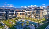 AL-1959, 3. katta, dağ manzaralı, yepyeni 55 m²'lik 1+1 daire – Su kaydırakları, kapalı yüzme havuzu ve hamam, Oba