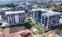 AL-1960, Havuz ve Dağ Manzaralı Balkon – Sinema ve Hamam Bulunan Tatil Kompleksi İçinde 50 m²’lik Mobilyalı 1+1 Daire, Oba