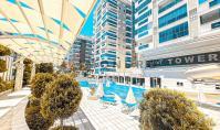 AL-2244, Açık Havuzlu Tower Residence – Mobilyalı 100 m² 2+1, 5. Kat, 2017 Yapımı, Denize 350 m, Mahmutlar