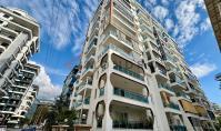 AL-2331, 10. Kat Deniz Manzaralı: Mobilyalı 100 m²'lik 2+1 Daire, Çatı Havuzu, Sauna ve Hamam, Mahmutlar